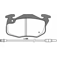 Тормозные колодки, дисковые, комплект OPEN PARTS 2 0986 BPA0192.22 2769883 1NLPV