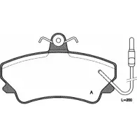 Тормозные колодки, дисковые, комплект OPEN PARTS BPA0409.02 2770048 V52KK 2 0236