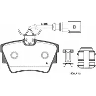 Тормозные колодки, дисковые, комплект OPEN PARTS BPA0591.12 Volkswagen Transporter (T4) 4 Автобус 2.4 D Syncro 78 л.с. 1992 – 1998 SMH9HRR 2322 4