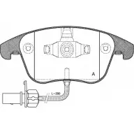 Тормозные колодки, дисковые, комплект OPEN PARTS BPA1219.11 24706 Audi A4 (B8) 4 Универсал 2.0 Tdi 143 л.с. 2008 – 2015 2 4705