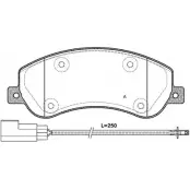 Тормозные колодки, дисковые, комплект OPEN PARTS BPA1250.11 2 4484 AJUAR17 Ford Transit 7 (FD) Автобус 2.4 TDCi 100 л.с. 2006 – 2014