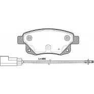 Тормозные колодки, дисковые, комплект OPEN PARTS Ford Transit 7 (FD) Автобус 2.2 TDCi 100 л.с. 2011 – 2014 2 4486 BPA1252.01 VV93C4