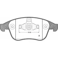 Тормозные колодки, дисковые, комплект OPEN PARTS 247 09 Renault Laguna (KT) 3 Универсал 2.0 dCi (KT0M. KT0N. KT0S. KT19. KT1F) 173 л.с. 2008 – 2015 BPA1350.00 24710