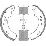 Тормозные колодки, комплект OPEN PARTS 1F40WR BSA2050.00 X AYF1A1 2770904