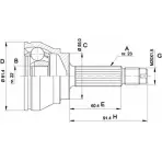 Шрус граната OPEN PARTS K1QXO HH3 63 2771734 CVJ5012.10