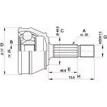 Шрус граната OPEN PARTS 2771743 K8H9J 9H 0TSCW CVJ5031.10