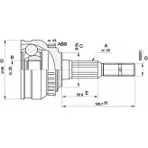 Шрус граната OPEN PARTS 2771751 UEVDO9 PXBM8 V CVJ5048.10