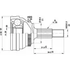 Шрус граната OPEN PARTS UA2 X0B CVJ5203.10 2771834 IAPWZ93