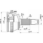 Шрус граната OPEN PARTS CVJ5212.10 SB COKO Fiat Brava (182) 1 Хэтчбек 1.9 JTD 100 л.с. 2000 – 2001 JJ38R
