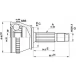 Шрус граната OPEN PARTS CVJ5230.10 AX8 FF9 16A4IV Fiat Palio (178) 1 Хэтчбек 1.2 68 л.с. 1999 – 2000