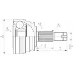 Шрус граната OPEN PARTS 6N3QE L CVJ5238.10 2771858 F76ML