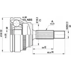 Шрус граната OPEN PARTS CVJ5279.10 2771886 V TKC0 O4CQXCL