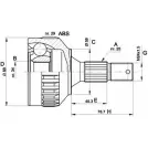 Шрус граната OPEN PARTS KS22O Peugeot 406 1 (8B) Седан 2.0 16V 132 л.с. 1995 – 2004 CVJ5287.10 YA XQ6