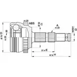 Шрус граната OPEN PARTS CVJ5387.10 Opel Corsa (C) 3 Хэтчбек AV5HY I 14LM4G