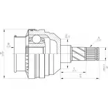 Шрус граната OPEN PARTS LEBQ9JY 2771964 CVJ5405.20 TRXI6 R