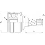 Шрус граната OPEN PARTS CVJ5424.20 T8O K0 2771976 KWDKTB3