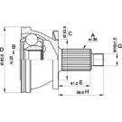 Шрус граната OPEN PARTS CVJ5433.10 Skoda Rapid 3GMV5TJ DS 197K