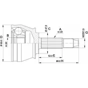 Шрус граната OPEN PARTS FPMB ST 4TS5AIF Fiat Palio (178) 1 Хэтчбек 1.2 60 л.с. 1997 – 2002 CVJ5436.10