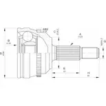 Шрус граната OPEN PARTS CVJ5441.10 Renault Laguna (B56) 1 Хэтчбек 2.0 16V (B56D/M) 139 л.с. 1995 – 2001 I0UVFXK XK35 5O