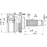 Шрус граната OPEN PARTS N7AMGJL Suzuki Swift UM327 Q CVJ5480.10