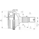 Шрус граната OPEN PARTS CVJ5499.10 Peugeot 406 1 (8E, 8F) Универсал 1.8 90 л.с. 1997 – 2004 P0 SRX E74K2B