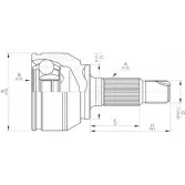 Шрус граната OPEN PARTS 1SAON 1 MQB8L CVJ5518.10 2772029