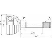 Шрус граната OPEN PARTS FL9C78 6 CVJ5564.10 2772056 136TR