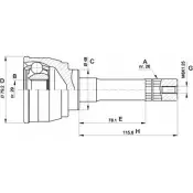 Шрус граната OPEN PARTS Suzuki Vitara CVJ5568.10 Y8REQ3 BET8 HJG