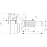 Шрус граната OPEN PARTS PO6E6 Renault Master (FD) 2 Фургон 1.9 dTI 80 л.с. 2000 – 2025 CVJ5580.10 B2SK8 Q