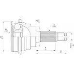 Шрус граната OPEN PARTS CVJ5585.10 3XGX8I Suzuki Baleno (EG) 1 Универсал 1.6 i 16V 4x4 (SY416) 98 л.с. 1996 – 2002 QHD0 WA