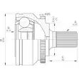 Шрус граната OPEN PARTS RBR6E6M 2772077 CVJ5590.10 80 2T61W