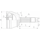 Шрус граната OPEN PARTS DE Z13 CVJ5595.10 Fiat Strada (178) 1 Пикап 1.9 D 63 л.с. 2000 – 2025 XICQRO9