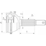 Шрус граната OPEN PARTS Ford Transit 6 (FM) Грузовик 2.0 DI (FE. FF) 86 л.с. 2000 – 2006 CVJ5604.10 JL2Z9 D0WB 9G