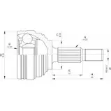 Шрус граната OPEN PARTS CVJ5613.10 QIO 8A0 2CXR188 Renault Megane (LM) 2 Седан 1.5 dCi (LM1F) 86 л.с. 2005 – 2010