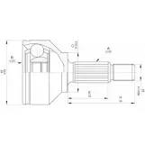 Шрус граната OPEN PARTS CVJ5644.10 QSJGF W Ford Focus 1 Хэтчбек 1.8 TDCi 100 л.с. 2002 – 2004 RAE8AVB