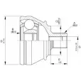 Шрус граната OPEN PARTS TCBOI Audi A6 (C6) 3 Универсал 2.8 Fsi Quattro 190 л.с. 2008 – 2011 CVJ5667.10 T 6JZK