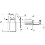 Шрус граната OPEN PARTS CVJ5668.10 Peugeot 207 AQBQB AB HS5