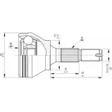 Шрус граната OPEN PARTS WBX QE2 CVJ5677.10 TTU21T 2772161