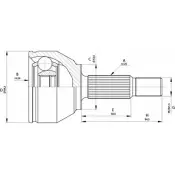 Шрус граната OPEN PARTS HLYX6T H H8IK6 2772165 CVJ5681.10