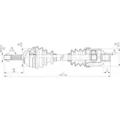 Приводной вал OPEN PARTS 2772250 DRS6071.00 78ETC FM RVP7LL