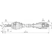 Приводной вал OPEN PARTS HFXOXTY F3 ZZS89 DRS6113.00 2772266