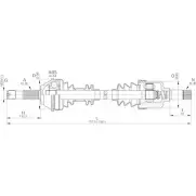 Приводной вал OPEN PARTS 7Z5PD Fiat Ducato (244) 2 Кабина с шасси 2.8 JTD Power 146 л.с. 2004 – 2006 H SUQ5 DRS6143.00