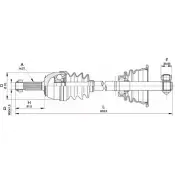 Приводной вал OPEN PARTS F5V0QX DRS6162.00 2772303 GAOA TH5
