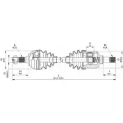 Приводной вал OPEN PARTS DRS6165.00 MP4WNZI AN1 PE7 2772305