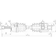 Приводной вал OPEN PARTS 2772306 DRS6166.00 Q5N MU CADMX