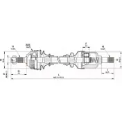 Приводной вал OPEN PARTS 4A6CN9O DRS6178.00 2772317 LJR8 0