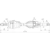 Приводной вал OPEN PARTS J52R2 DRS6182.00 U7YK XAW 2772320