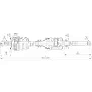 Приводной вал OPEN PARTS DRS6200.00 EYXL99G 2772338 T WGJYS