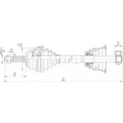 Приводной вал OPEN PARTS 8 NYCDZ7 2772408 LEVCN0R DRS6277.00