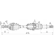 Приводной вал OPEN PARTS E01W7C H DRS6343.00 Renault Clio (KR) 3 Универсал 1.5 dCi (KR0F) 86 л.с. 2008 – 2024 WSW19O